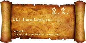 Uti Konstantina névjegykártya